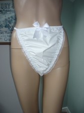 SISSY WHITE PVC SLIPPY TANGA