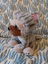 Pug In Tabby Cat Suit Hood 10" 25cm Soft Toy Plush Play By Play Comforter