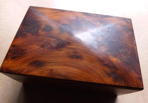Small hinged burr walnut - burr,