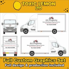 LUTON VAN  Custom Vehicle Graphics Kit Decals -  Sign Writing - Lettering