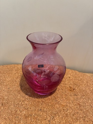 Caithness glass pink vase - pink,
