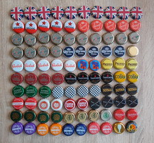 JOB LOT x100 BEER BOTTLE TOPS/CAPS -UNION JACK, BINTANG, ABK -CAVE/CRAFT PROJECT