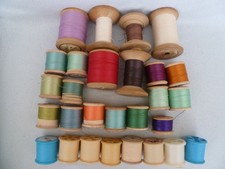 Vintage Wooden Cotton Reels  x