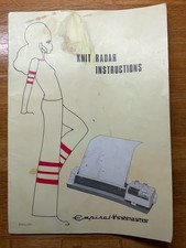 Vintage Empisal Knitmaster Knit Radar Instruction Book In English