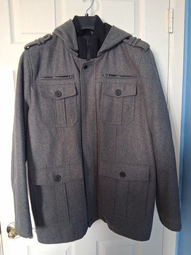 Mens structure gray wool - xl,