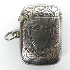 VICTORIAN ANTIQUE SILVER VESTA