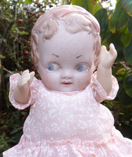 ANTIQUE VINTAGE ALL BISQUE SMALL DOLL WITH SIDE GLANCING EYES