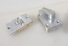 Retro Metal Door Lock Sliding Bolt Old Vintage Deco Toilet WC Vacant