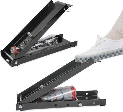 Can crusher foot - can,