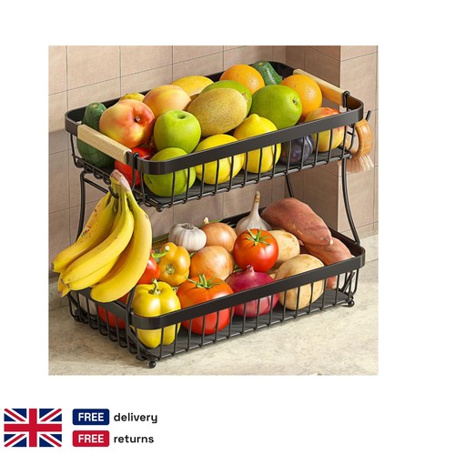 Black polished tier - tier, fruit