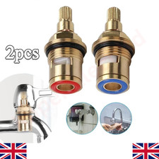 2X Ceramic Tap Cartridge Valve Insert 1/2" 20T Quarter Turn Kitchen Repair
