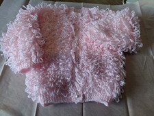 Toddlers Loopy Cardigan Age 1-2 Years Hand Knitted to Order.