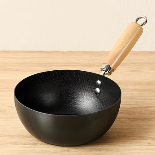 Hand forged iron - pot, saucepan