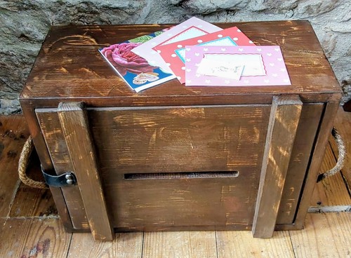 Rustic wooden post - wooden, box