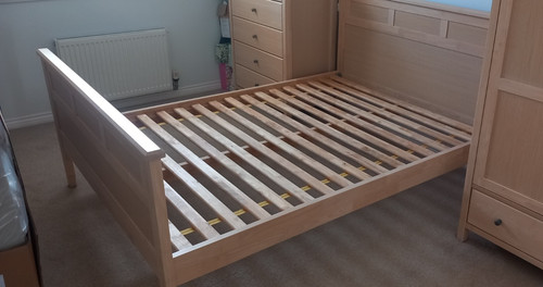 Used double bed frame - (wooden),
