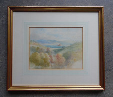 St Michael's Mount Cornish Landscape. Bessie Percival Original Antique