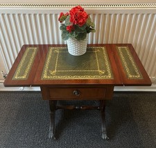 VINTAGE MAHOGANY LEATHER TOP