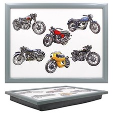 Vintage Motorbike Cushioned Lap Tray - Leonardo Collection