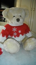 Harrods Christmas Teddy Bear 2008   18" Named"  Oscar "No Label