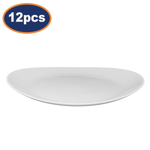 12pcs arc 30cm white - white, porcelain