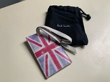 Paul Smith Leather Address Tag Iconic Union Jack Design Address Luggage Label