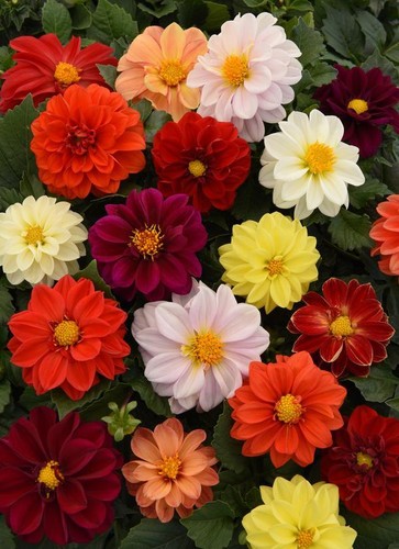 Dahlia variabilis pinnata - dahlia,