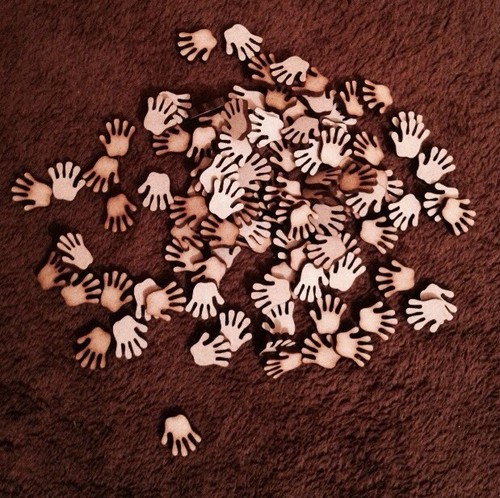 Wooden hands 100 laser - hands,