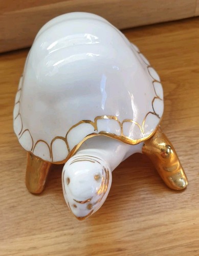 Trinket box hand painted - painted, white