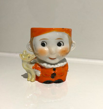 Vintage BOY FACE & DOG  EGG