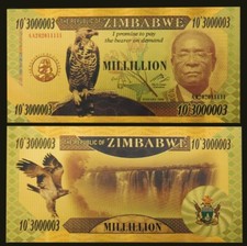 Zimbabwe millillion gold - zimbabwe,