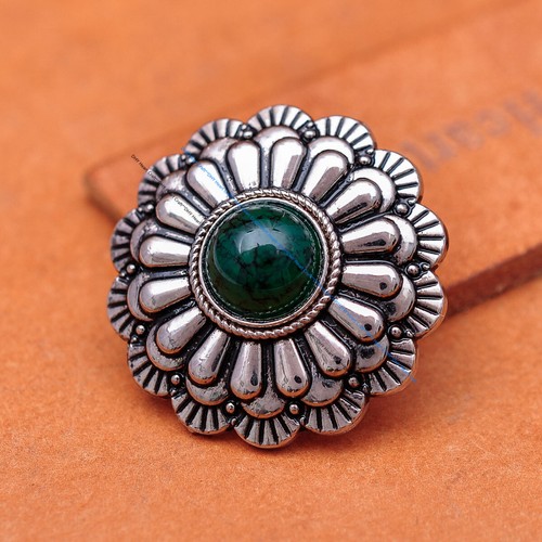 10x 30mm silver western - western, flower