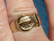 Men vintage 9ct - 9ct, buckle