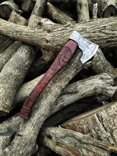 Hand forged bearded axe - hand-forged,