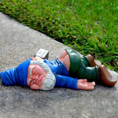 Funny drunk dwarf garden - drunk, gnome