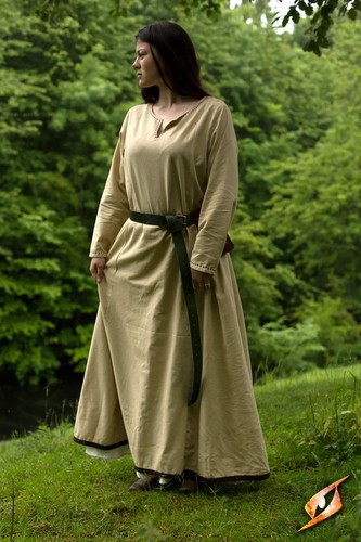 Medieval basic beige dress - basic,