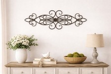 Large Rustic Scroll Pediment