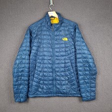 THE NORTH FACE Jacket Men M Blue Thermoball Puffer Quilted Insulated Lightweight