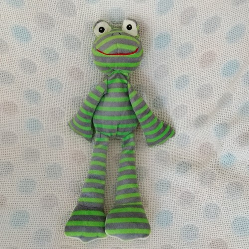 Clintons green stripey - stripey, frog