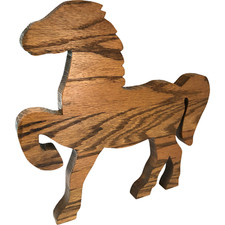 VTG Wooden Horse 12" Shelf