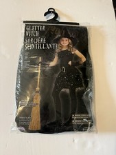 NEW Black Glitter Witch Girls
