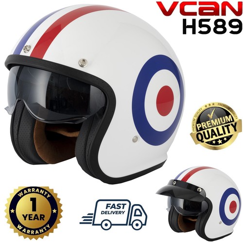 Open face motorbike - open, helmet