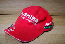 Vintage Hawk Racing Kawasaki British Superbikes BSB  red Baseball Cap signed