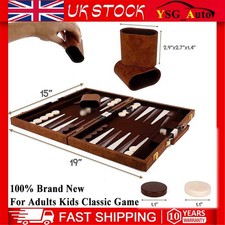 18" Premium Leather Backgammon