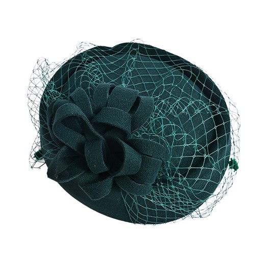 Royal pillbox hat - royal, mesh