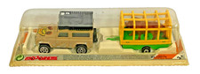 Majorette Land Rover Defender & Trailer 328 Safari Lion Cage Set SEALED BOX RARE