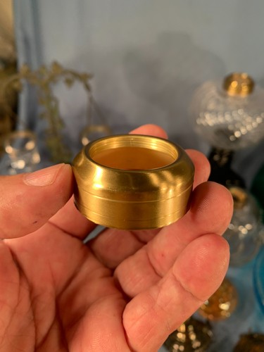 Victorian brass double ring - victorian,