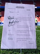 Gary Lineker SIGNED Script -