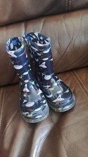 Toddler Boys Mountain Warehouse Flashing Wellingtons Size 6