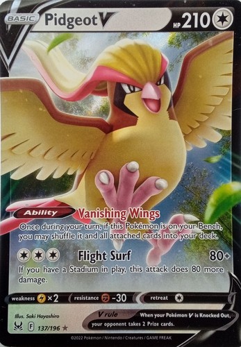 137 196 pidgeot ultra rare - pidgeot,