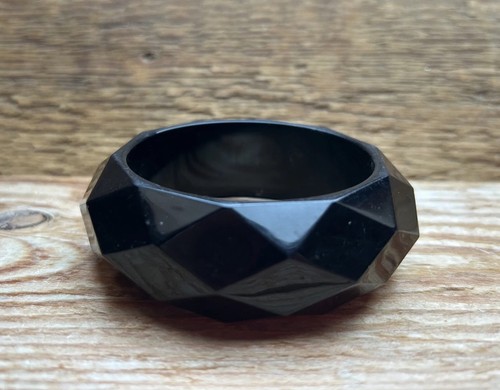 Fab glossy black bangle - glossy,